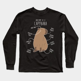 Capybara Anatomy Long Sleeve T-Shirt